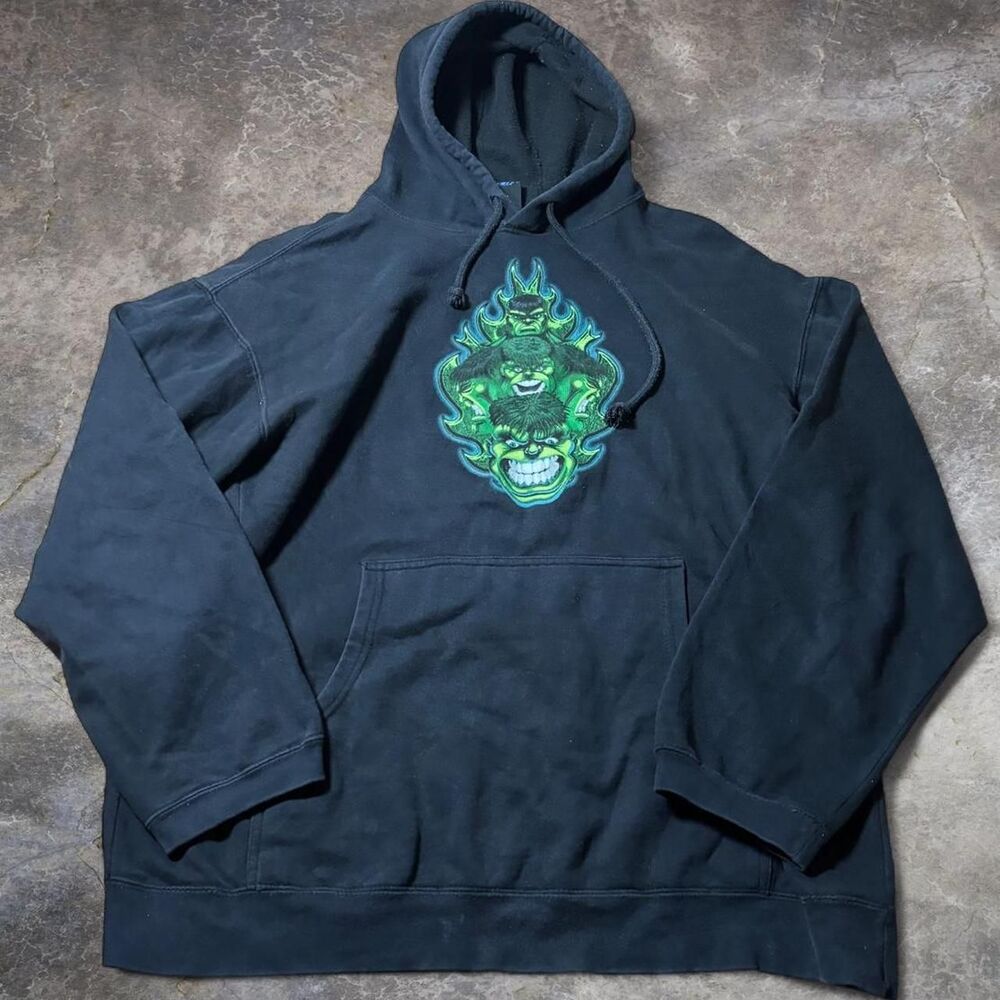 Marvel Men's Black and Navy Hoodie